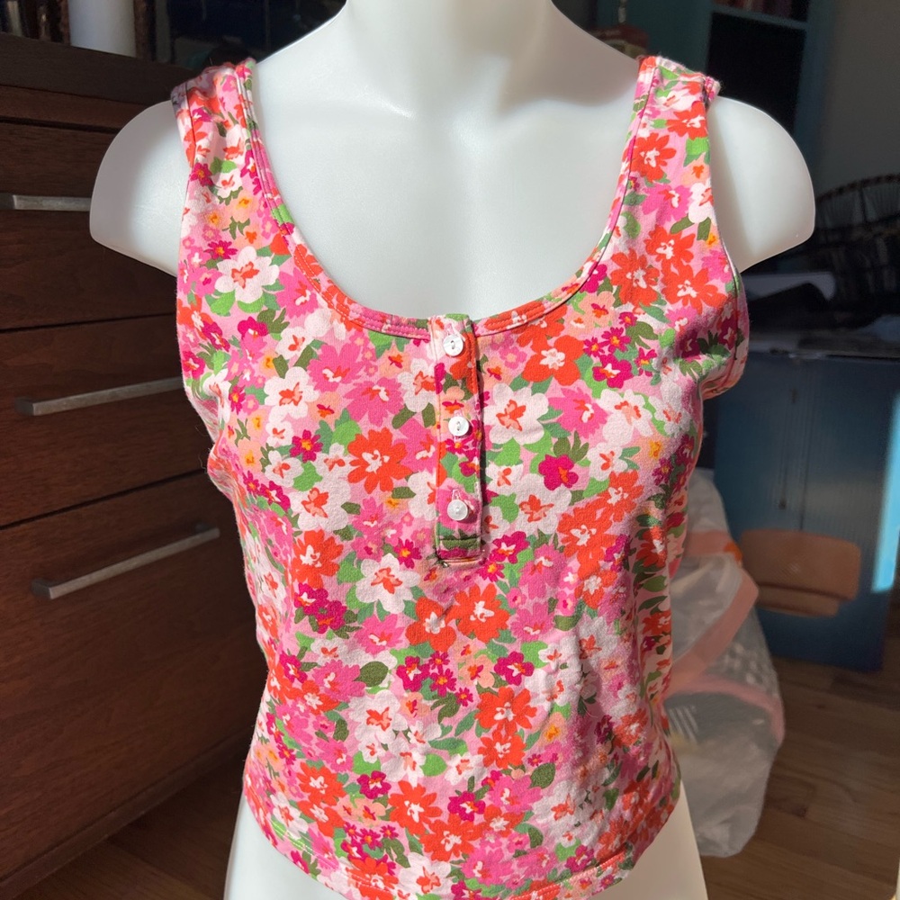 Old Navy Floral Tank Top - Pink, Orange, Green